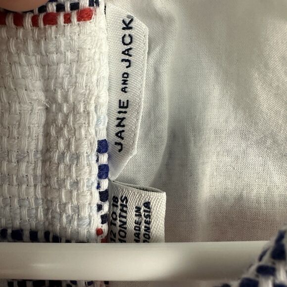 Janie And Jack Baby Girl 12-18 Months Romper Red White Blue Summer Patriotic - Picture 2 of 3